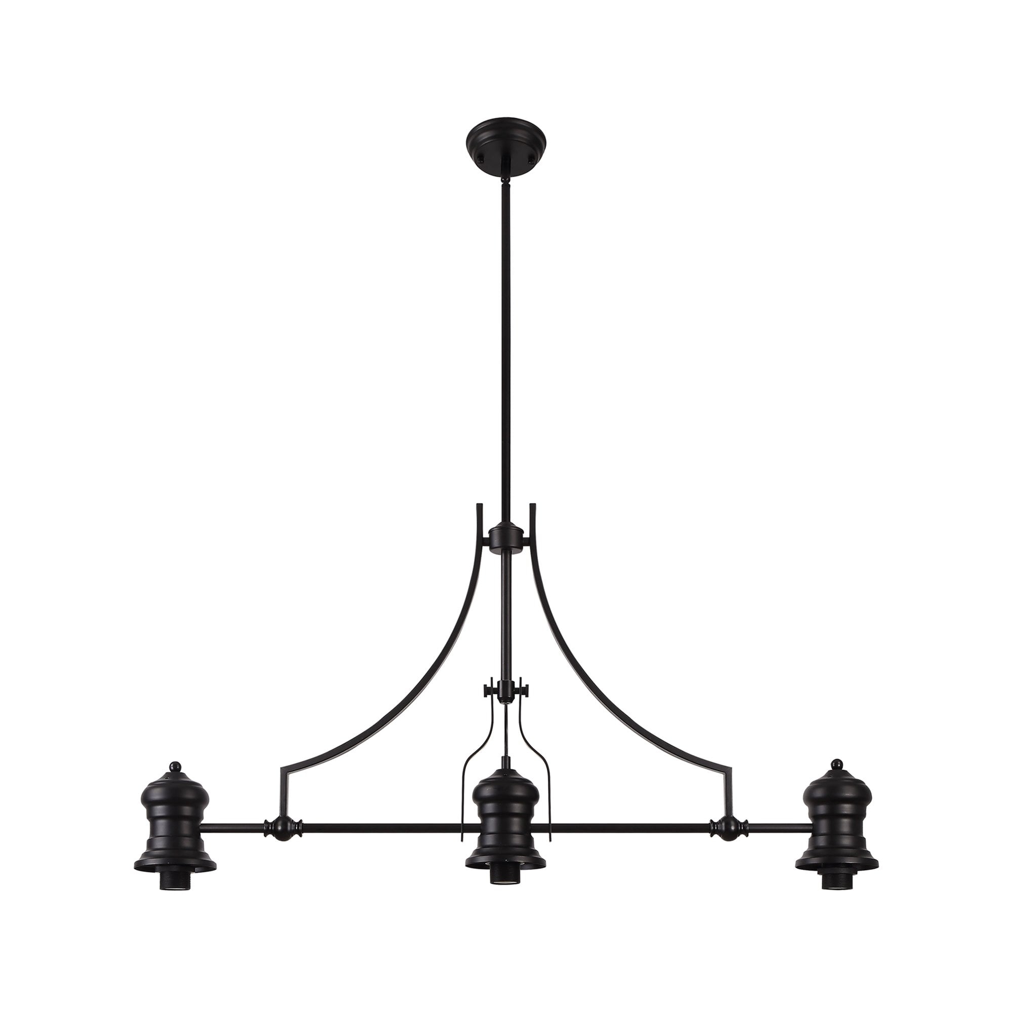 NL83829 Louis 3 Light Linear Pendant Matt Black
