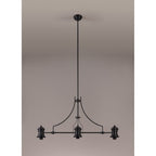 NL83829 Louis 3 Light Linear Pendant Matt Black