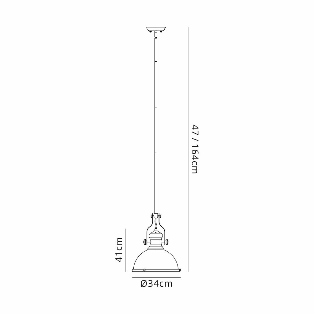 NL86609 Louis 1 Light Pendant Matt Black Frosted White