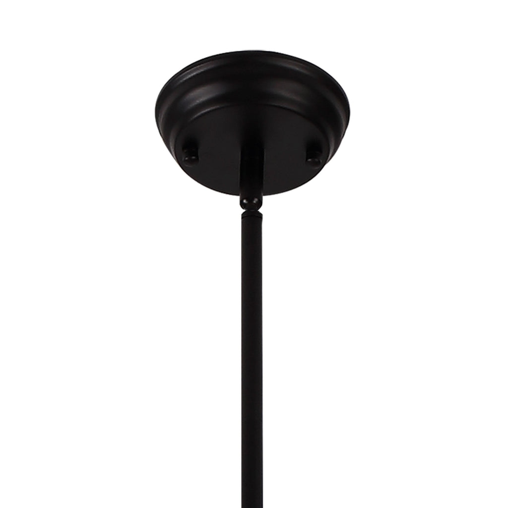 NL86619 Louis 3 Light Linear Pendant Matt Black Frosted White