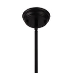 NL86619 Louis 3 Light Linear Pendant Matt Black Frosted White