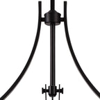 NL86619 Louis 3 Light Linear Pendant Matt Black Frosted White