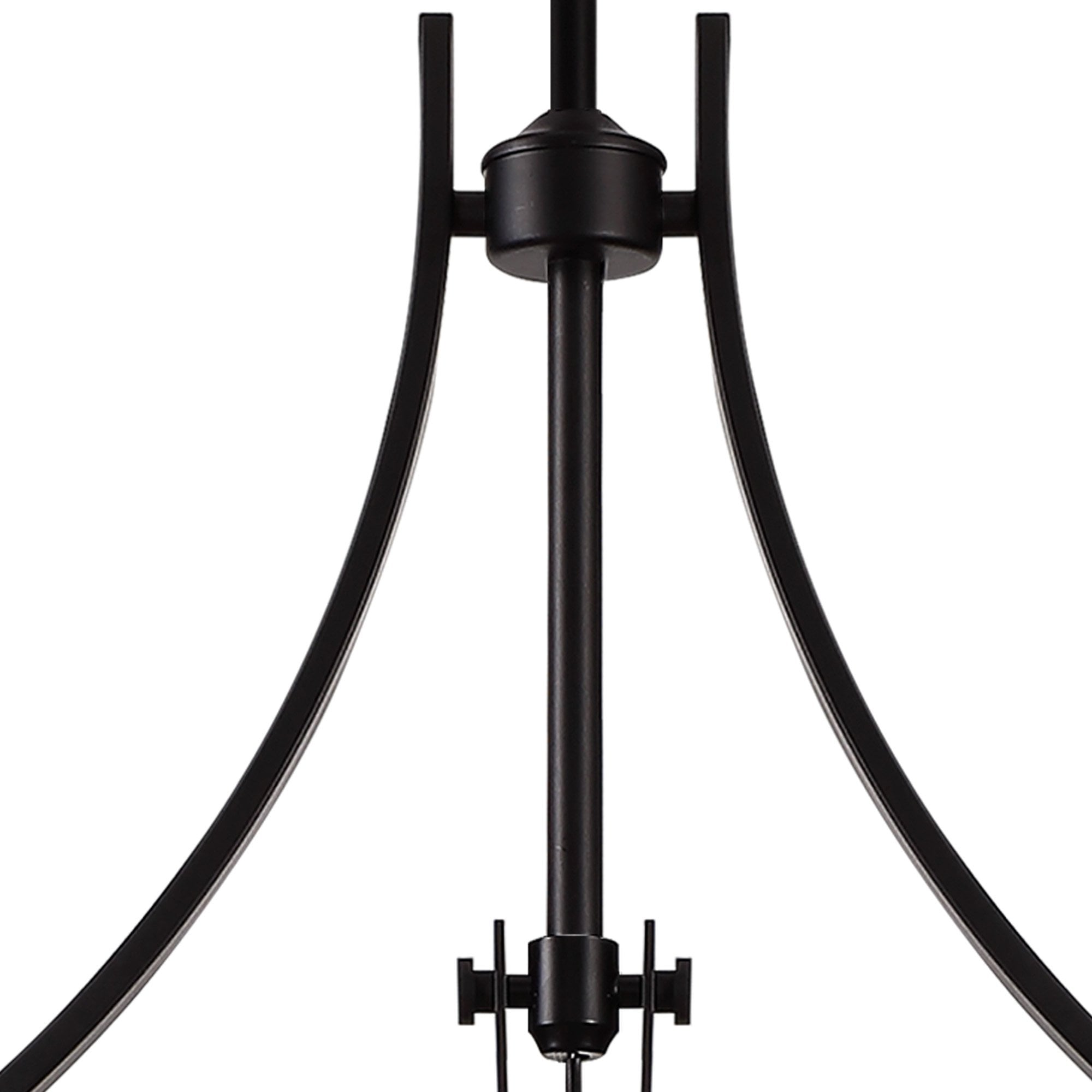 NL86619 Louis 3 Light Linear Pendant Matt Black Frosted White