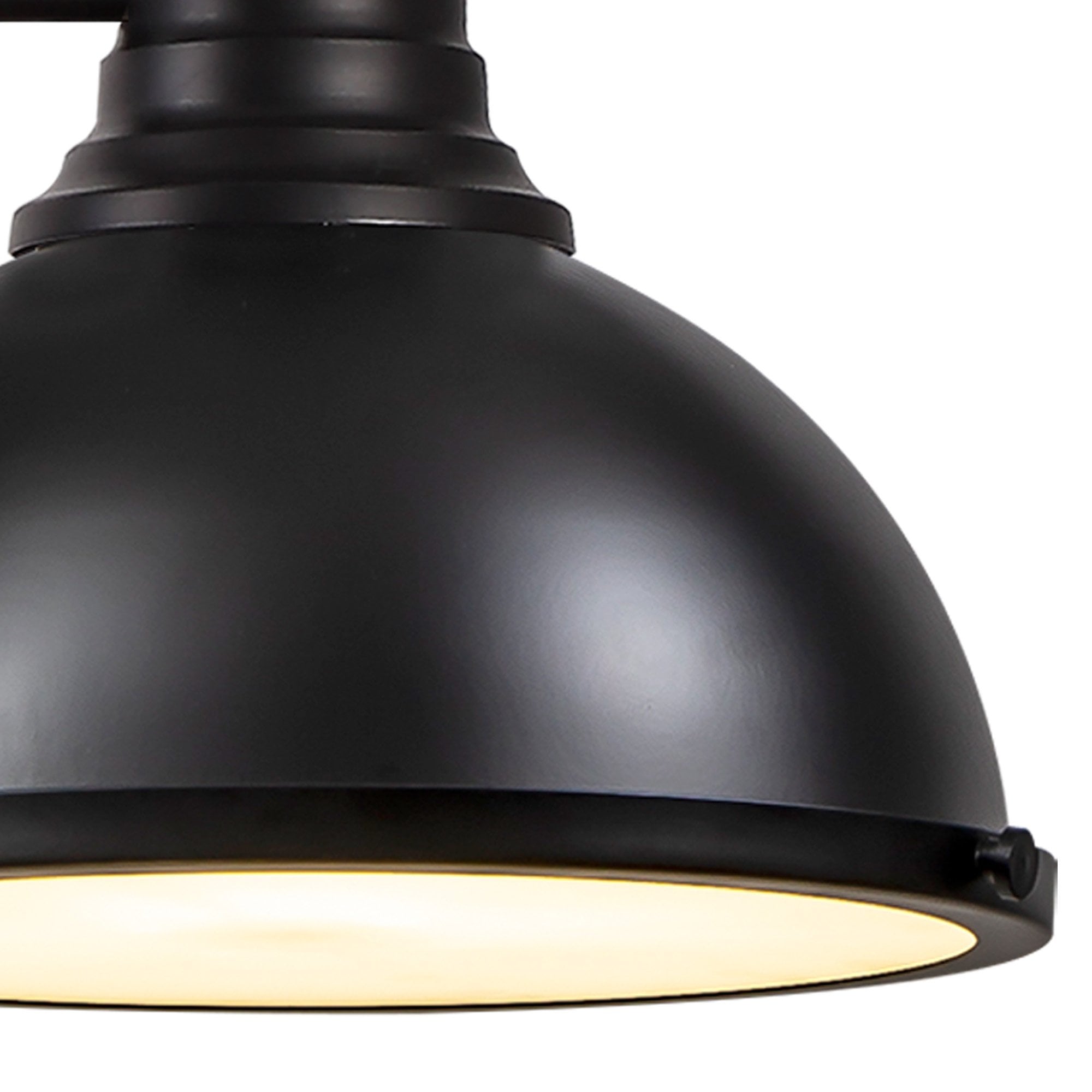 NL86619 Louis 3 Light Linear Pendant Matt Black Frosted White