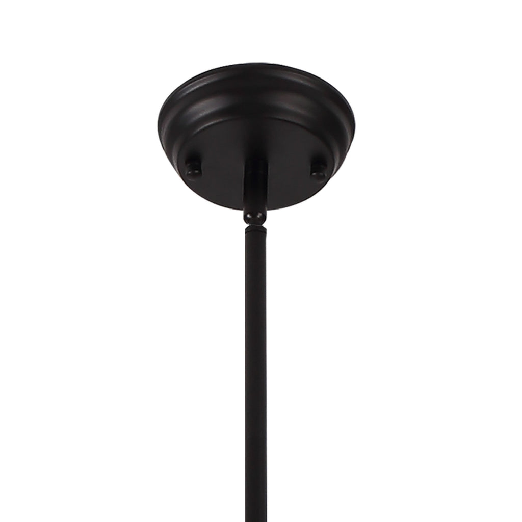 NLK00849 Louis, Ossie 3 Light Linear Pendant Matt Black Blue