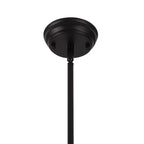 NLK00849 Louis, Ossie 3 Light Linear Pendant Matt Black Blue