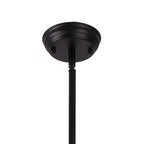 NLK14799 Louis 1 Light Round Pendant Matt Black Smoked