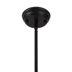 NLK14919 Louis 3 Light Round Pendant Matt Black Smoked
