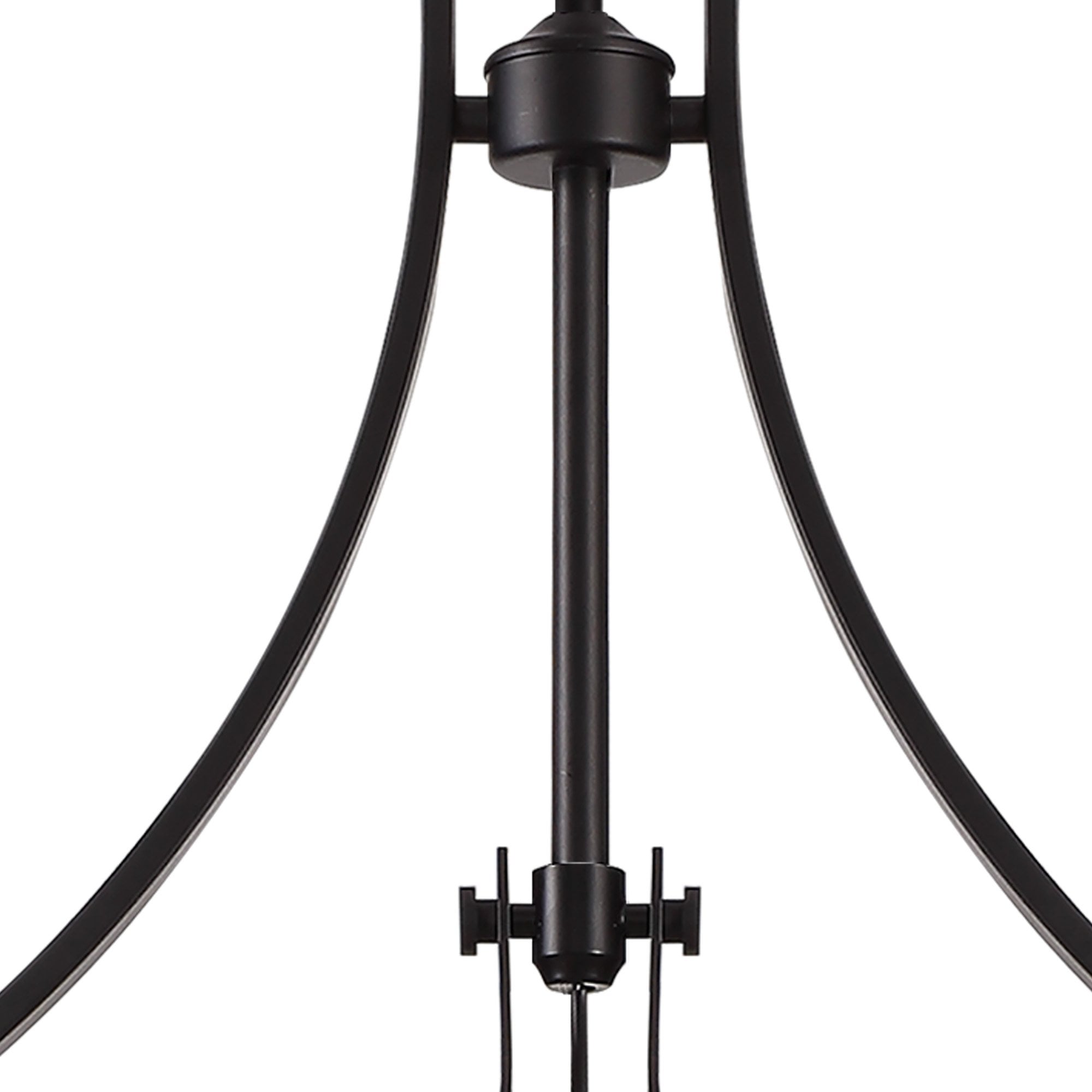 NLK14919 Louis 3 Light Round Pendant Matt Black Smoked