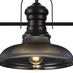 NLK14919 Louis 3 Light Round Pendant Matt Black Smoked
