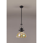 NLK15109 Louis, Chrisy 1 Light Pendant Matt Black Beige