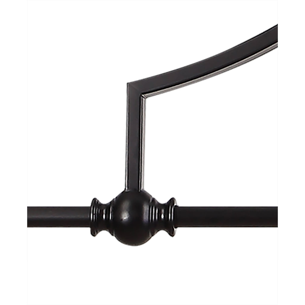 NLK15219 Louis, Heidi 3 Light Linear Pendant Matt Black Orange/Blue