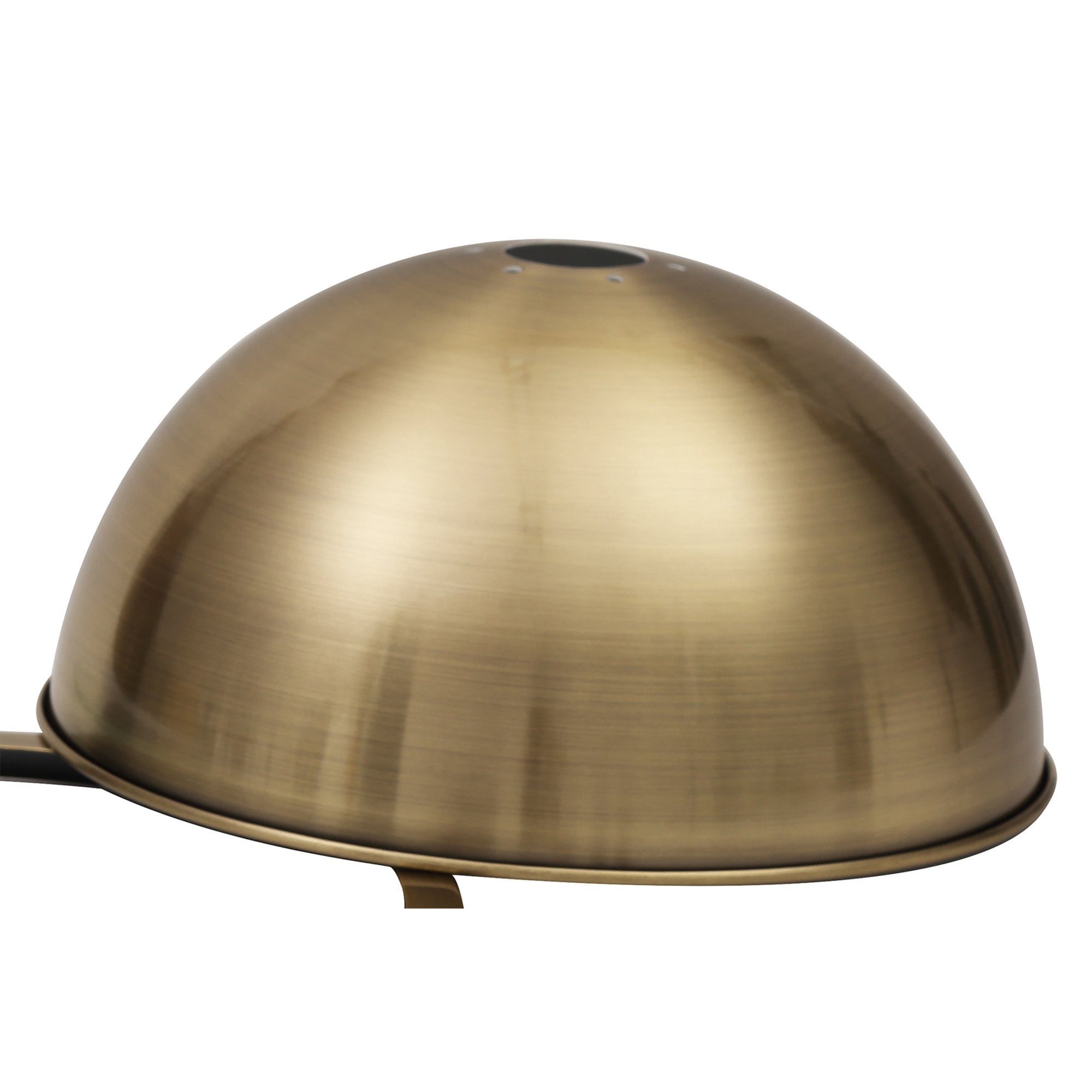 NLK15259 Louis 1 Light Flush Ceiling Light Antique Brass Frosted White