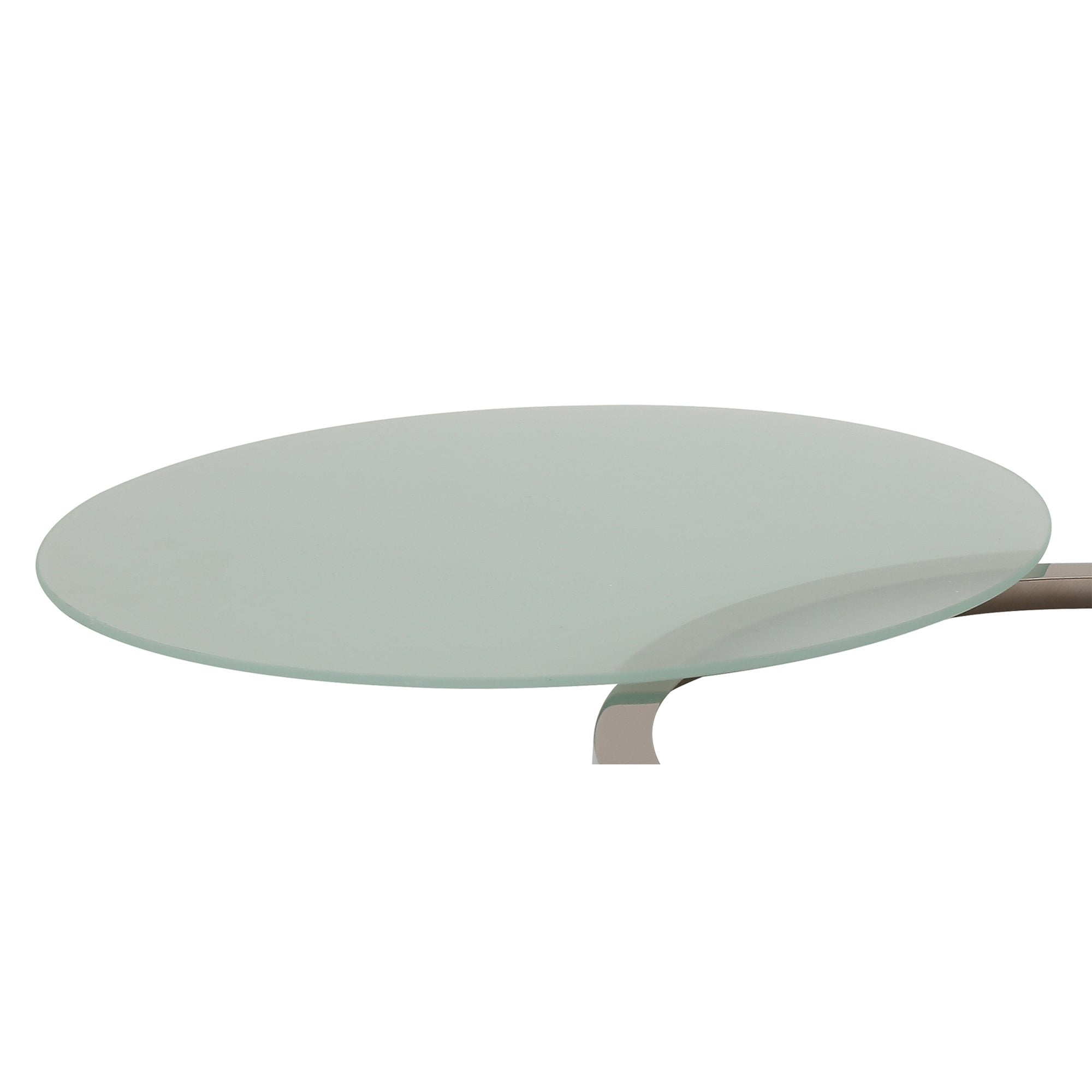 NLK15279 Louis 1 Light Flush Ceiling Light Polished Nickel Frosted White