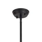NLK15349 Louis 1 Light Round Pendant Matt Black Smoke