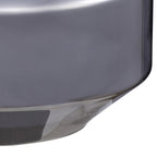NLK15349 Louis 1 Light Round Pendant Matt Black Smoke