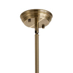 NLK15359 Louis 1 Light Round Pendant Antique Brass Cognac