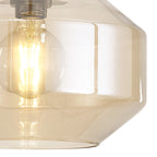 NLK15359 Louis 1 Light Round Pendant Antique Brass Cognac