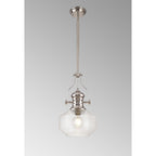 NLK15369 Louis 1 Light Round Pendant Polished Nickel Clear