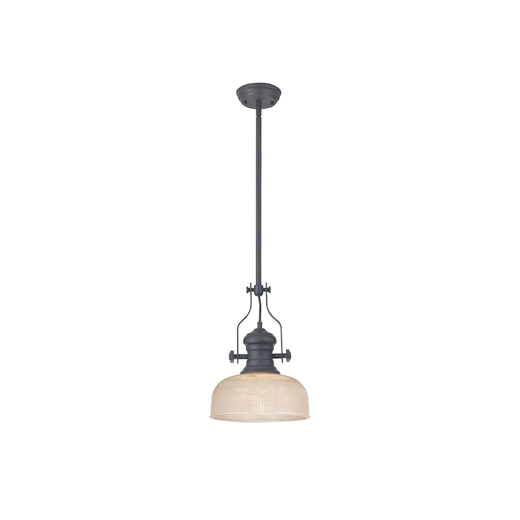 NLK15379 Louis 1 Light Pendant Graphite Prismatic
