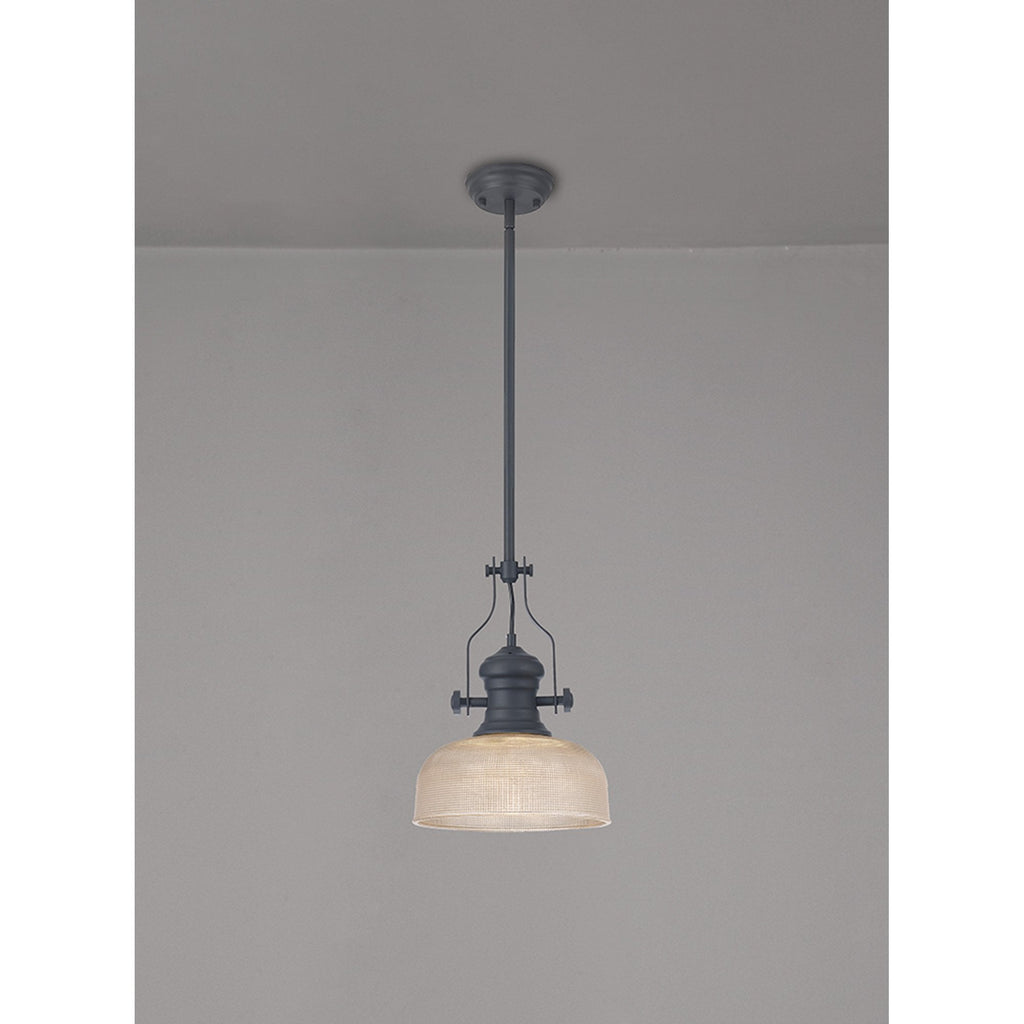 NLK15379 Louis 1 Light Pendant Graphite Prismatic