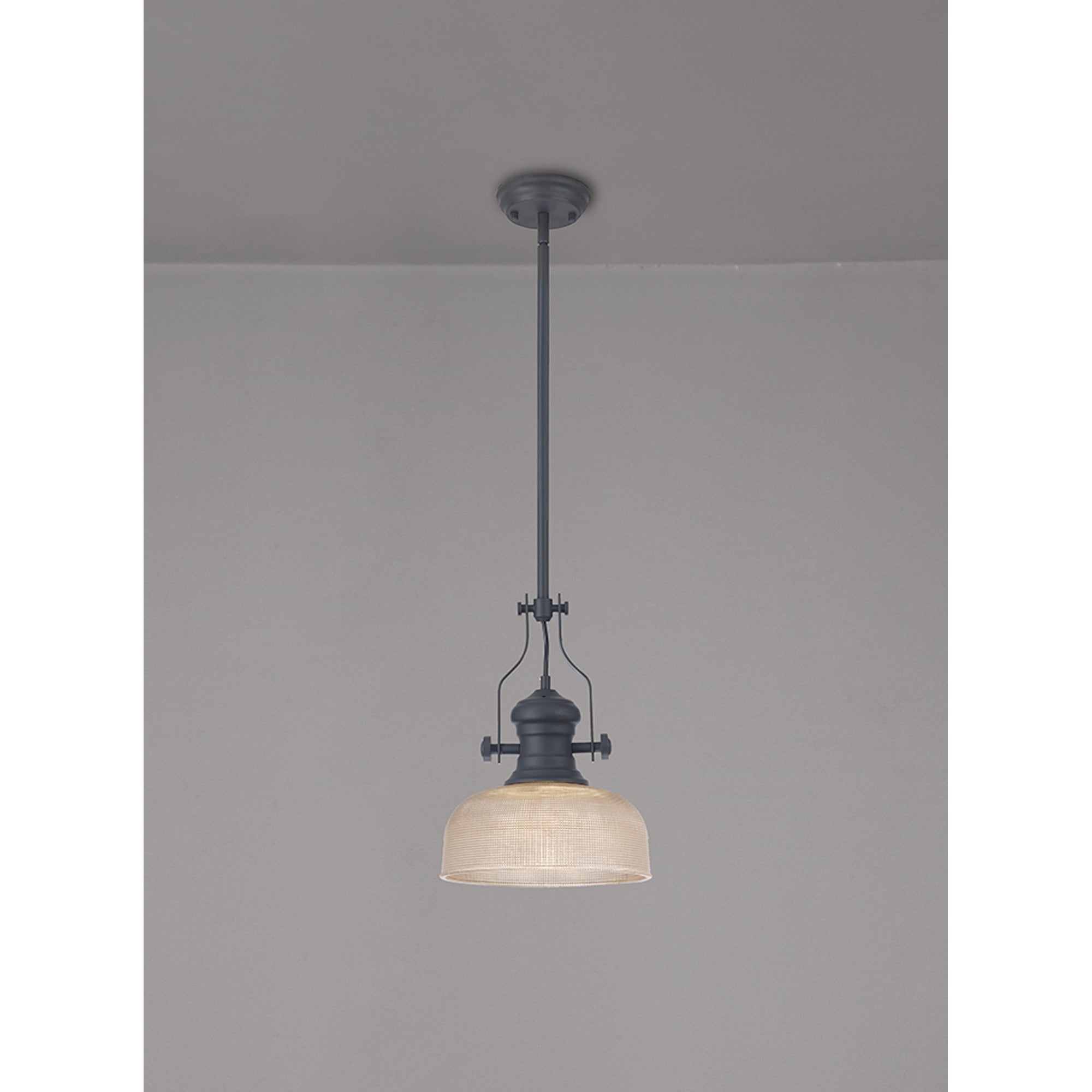 NLK15379 Louis 1 Light Pendant Graphite Prismatic