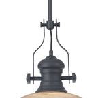NLK15379 Louis 1 Light Pendant Graphite Prismatic
