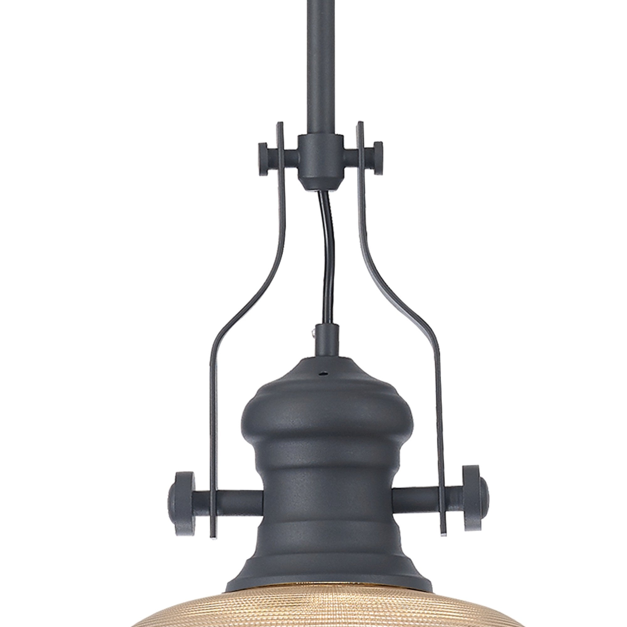 NLK15379 Louis 1 Light Pendant Graphite Prismatic