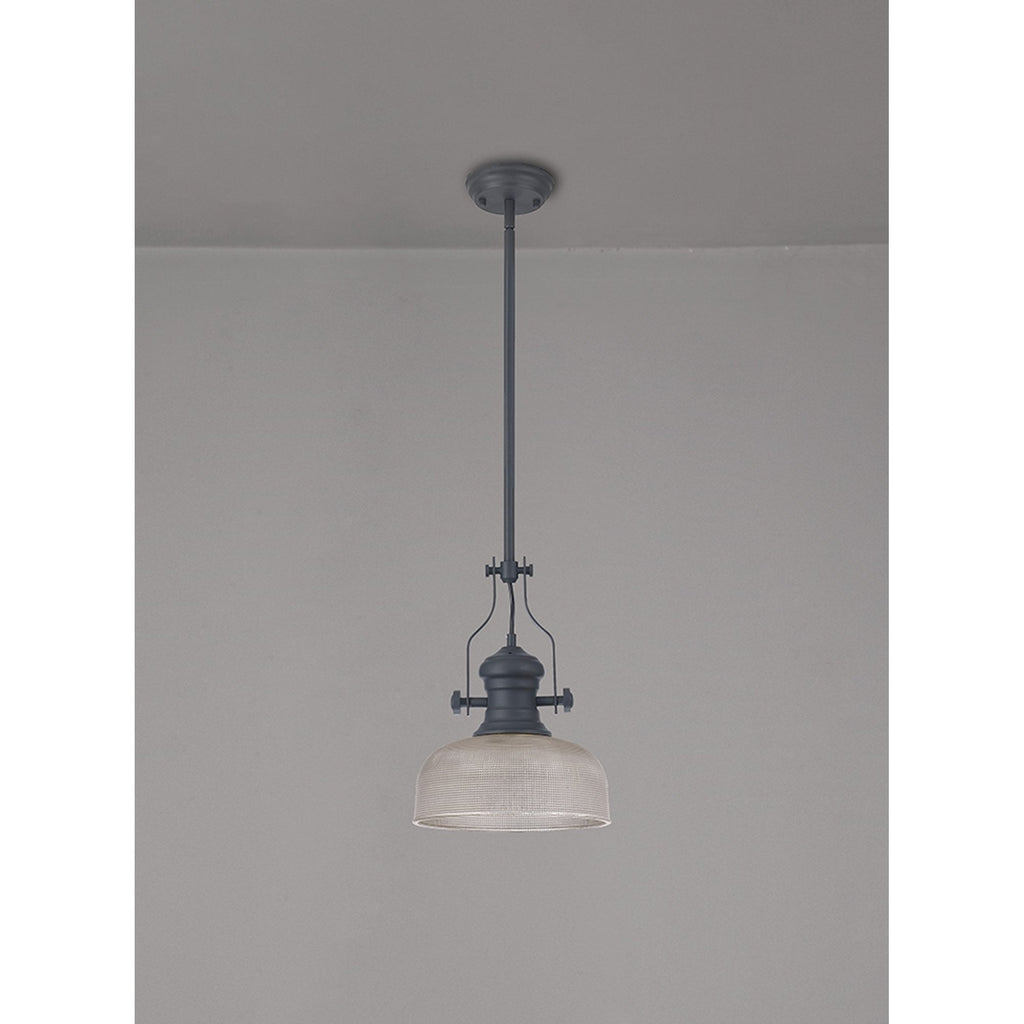 NLK15379 Louis 1 Light Pendant Graphite Prismatic