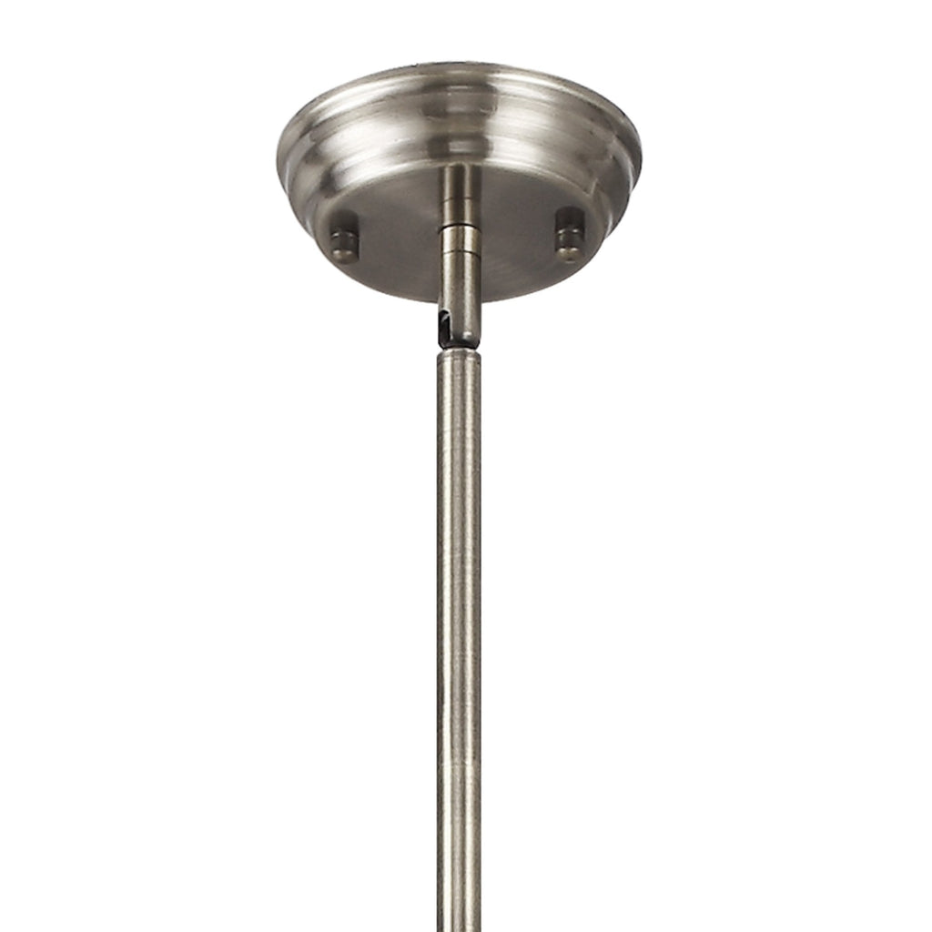NLK15389 Louis 1 Light Pendant Satin Nickel Clear