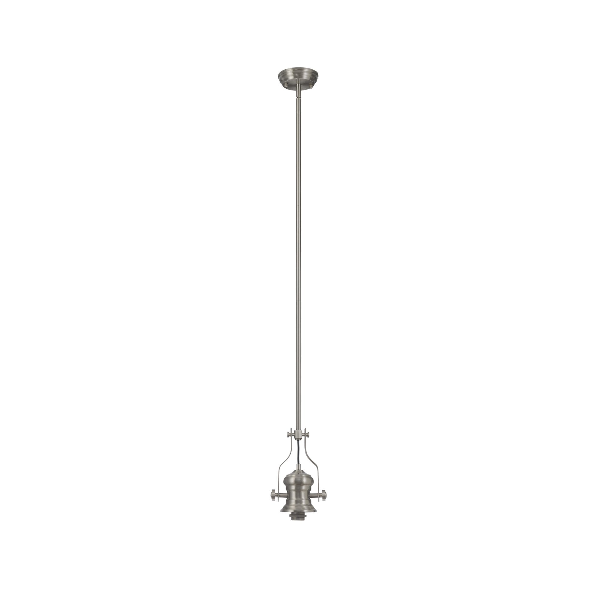 NLK15389 Louis 1 Light Pendant Satin Nickel Clear