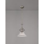 NLK15389 Louis 1 Light Pendant Satin Nickel Clear