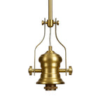 NLK15399 Louis 1 Light Round Pendant Satin Gold Opal