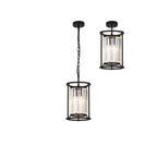 NL91059 Maccia 1 Light Pendant/Ceiling Light Satin Black Clear