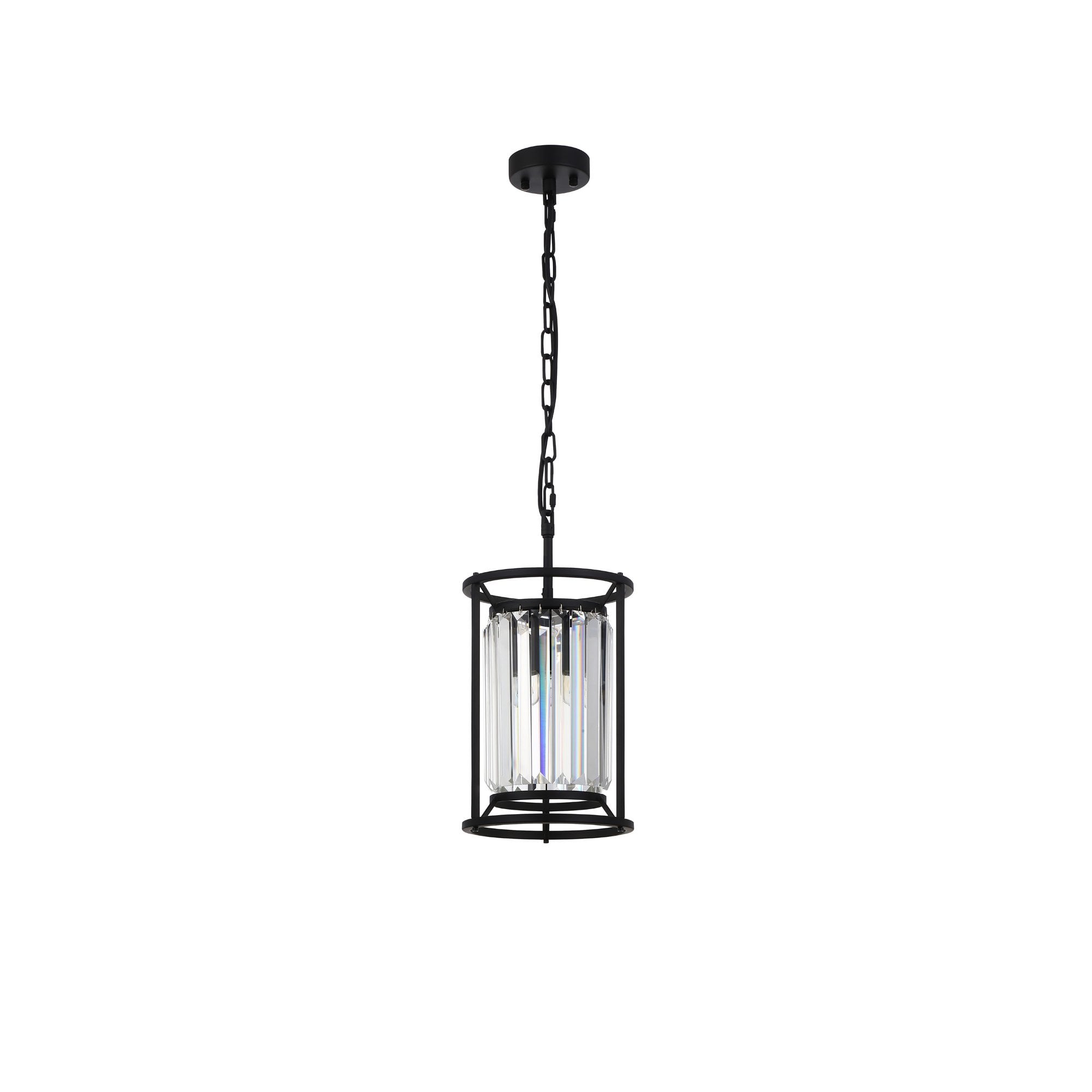 NL91059 Maccia 1 Light Pendant/Ceiling Light Satin Black Clear