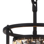 NL91059 Maccia 1 Light Pendant/Ceiling Light Satin Black Clear