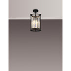 NL91059 Maccia 1 Light Pendant/Ceiling Light Satin Black Clear