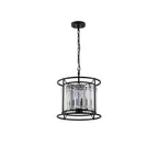 NL91069 Maccia 3 Light Pendant/Ceiling Light Satin Black Clear