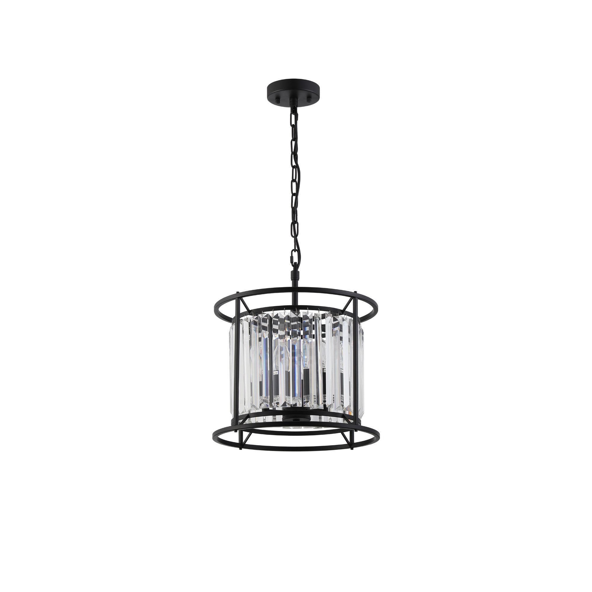 NL91069 Maccia 3 Light Pendant/Ceiling Light Satin Black Clear