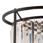 NL91069 Maccia 3 Light Pendant/Ceiling Light Satin Black Clear