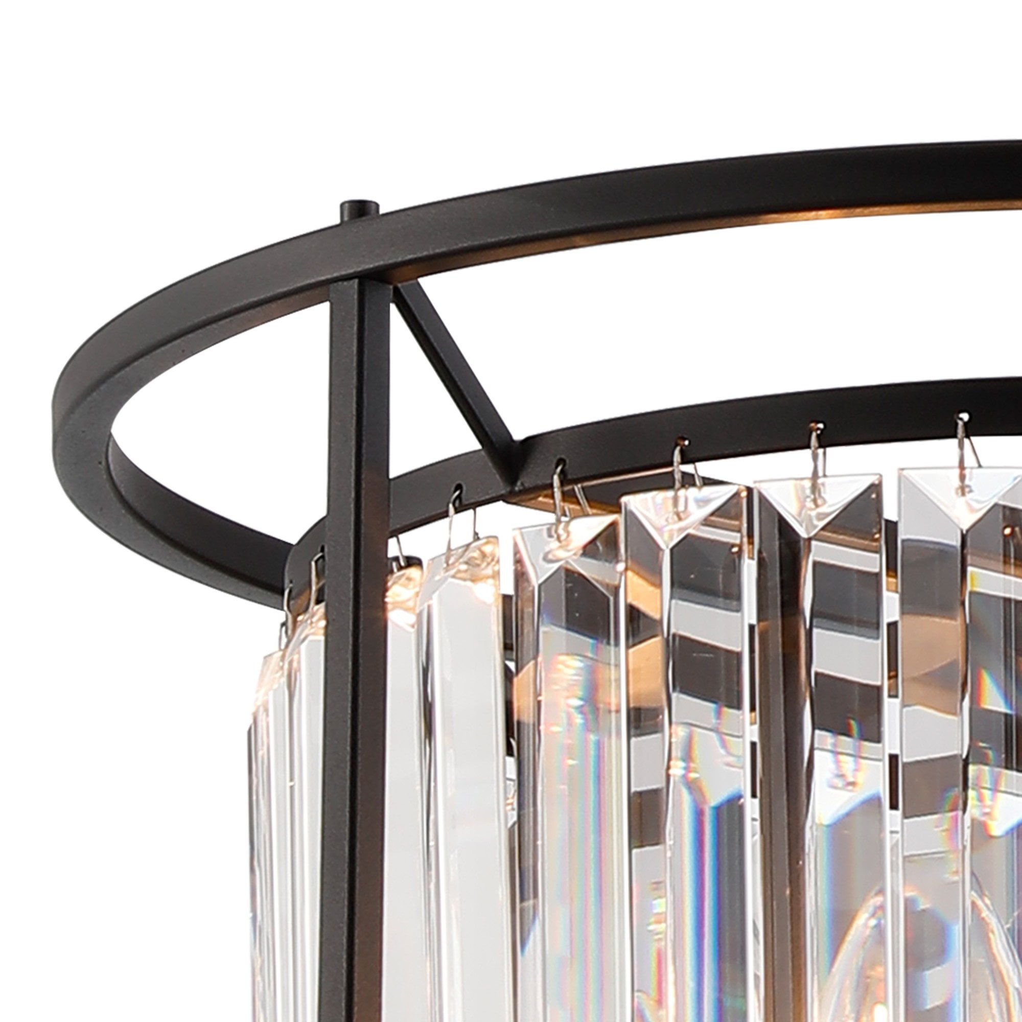 NL91069 Maccia 3 Light Pendant/Ceiling Light Satin Black Clear