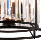 NL91069 Maccia 3 Light Pendant/Ceiling Light Satin Black Clear