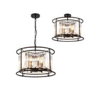 NL91079 Maccia 6 Light Pendant/Ceiling Light Satin Black Clear