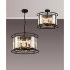 NL91079 Maccia 6 Light Pendant/Ceiling Light Satin Black Clear