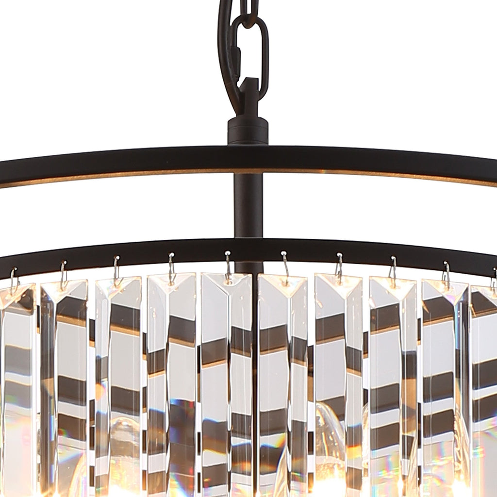 NL91079 Maccia 6 Light Pendant/Ceiling Light Satin Black Clear