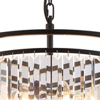 NL91079 Maccia 6 Light Pendant/Ceiling Light Satin Black Clear