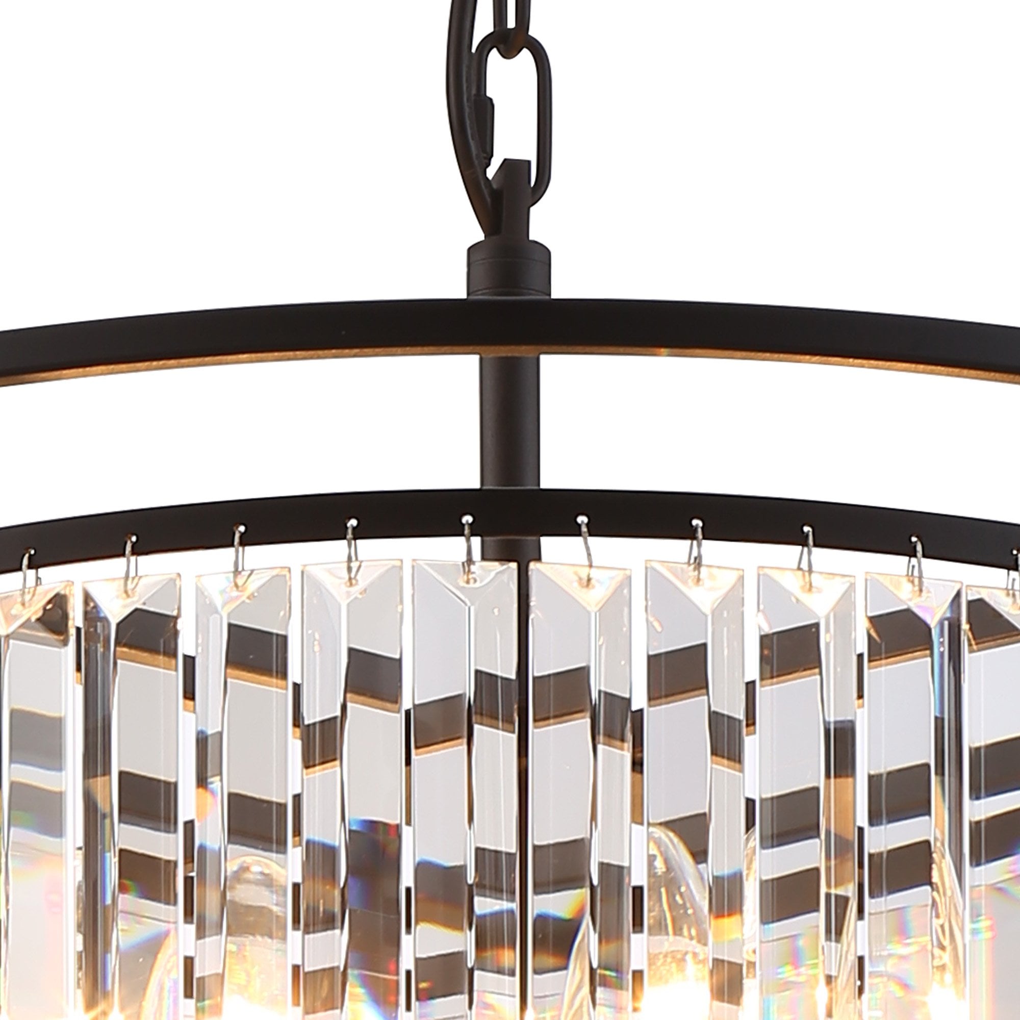 NL91079 Maccia 6 Light Pendant/Ceiling Light Satin Black Clear