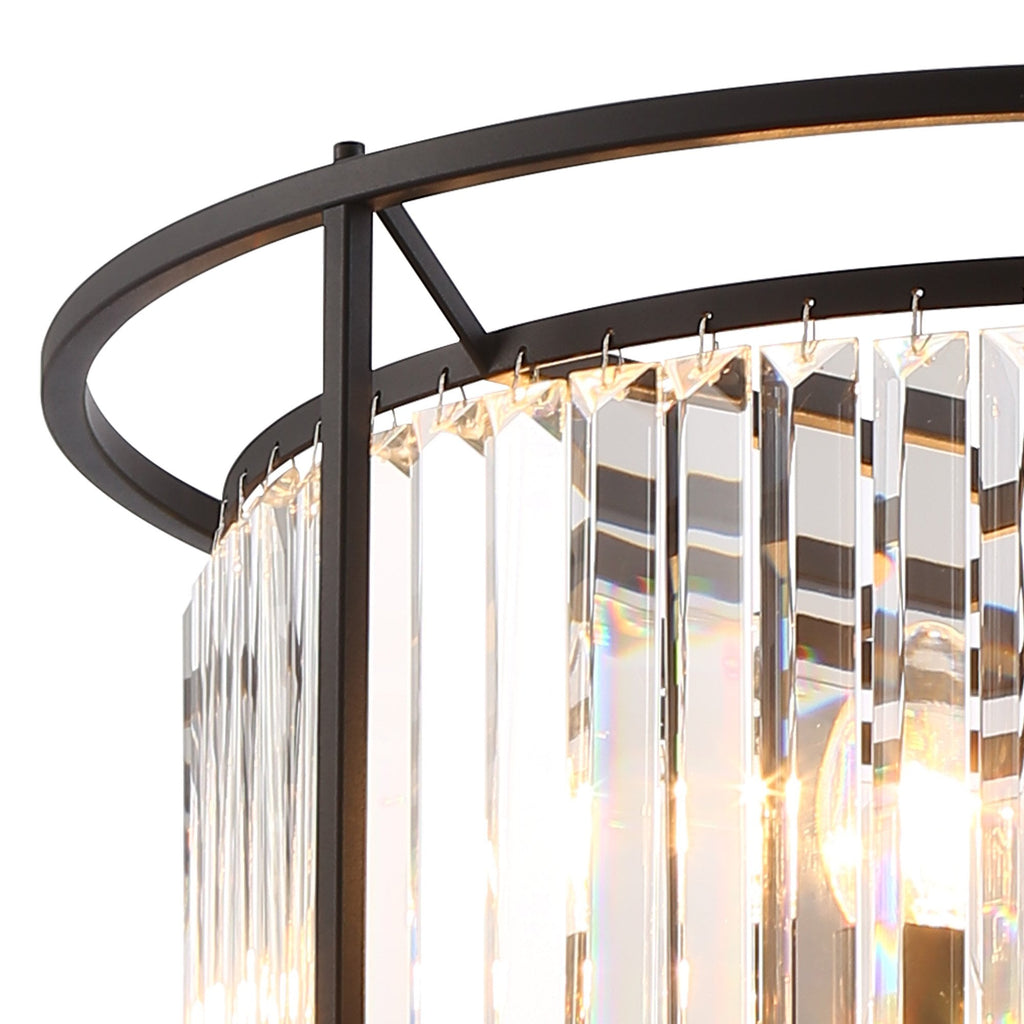 NL91079 Maccia 6 Light Pendant/Ceiling Light Satin Black Clear