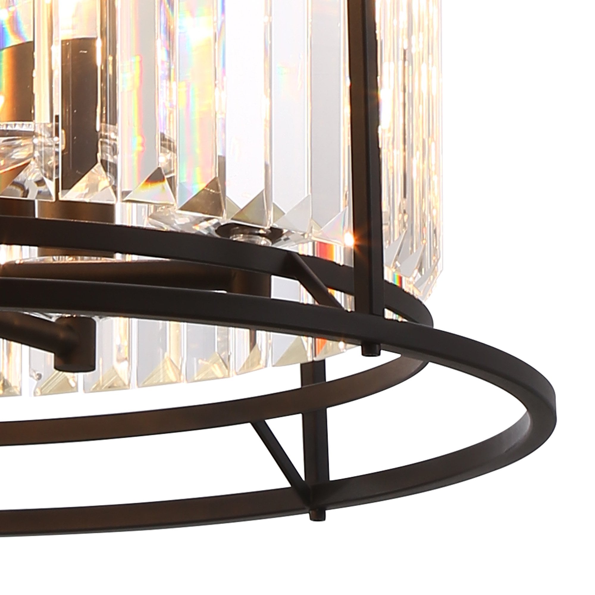 NL91079 Maccia 6 Light Pendant/Ceiling Light Satin Black Clear