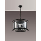 NL91079 Maccia 6 Light Pendant/Ceiling Light Satin Black Clear